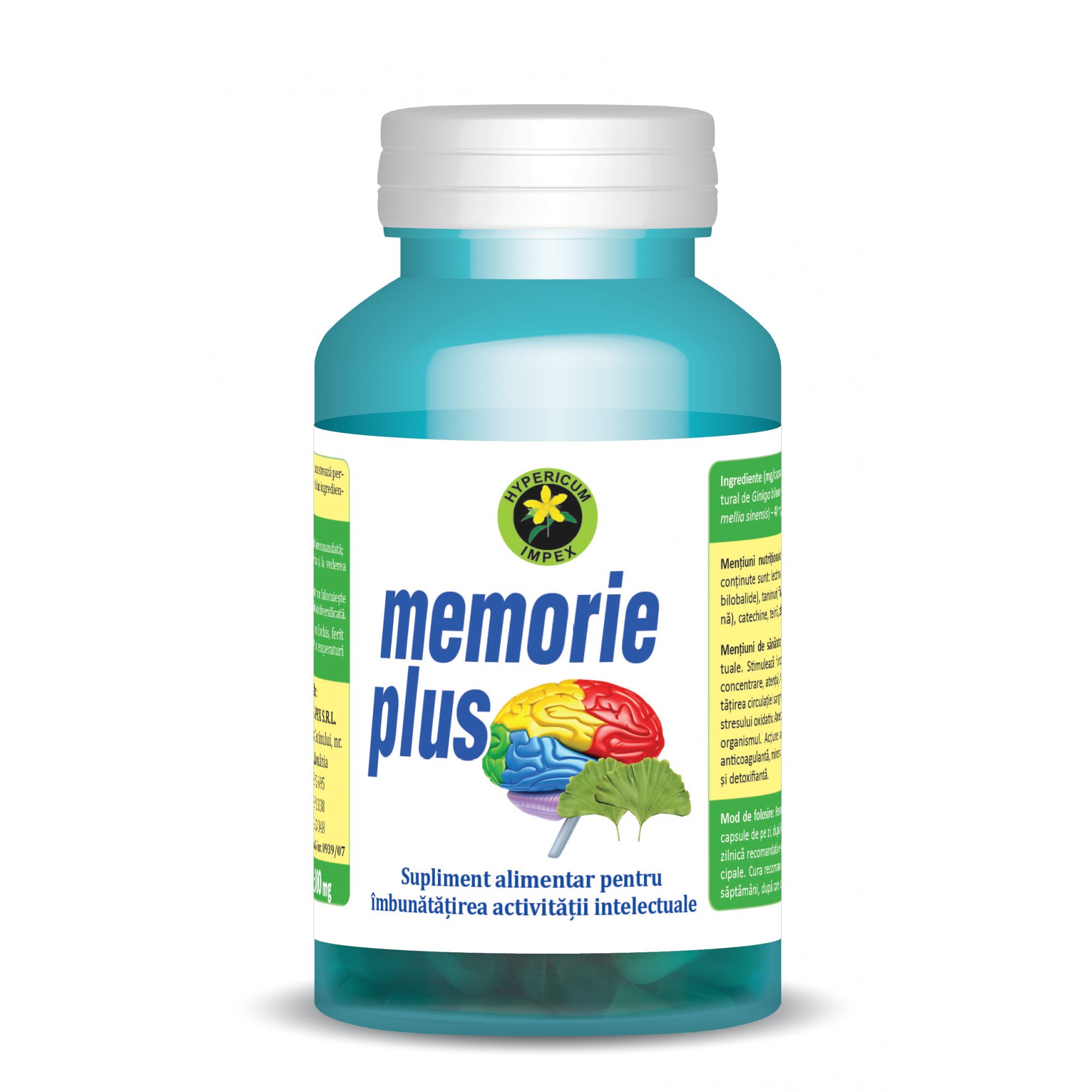 Capsule Memorie plus 60 cps Hypericum Impex