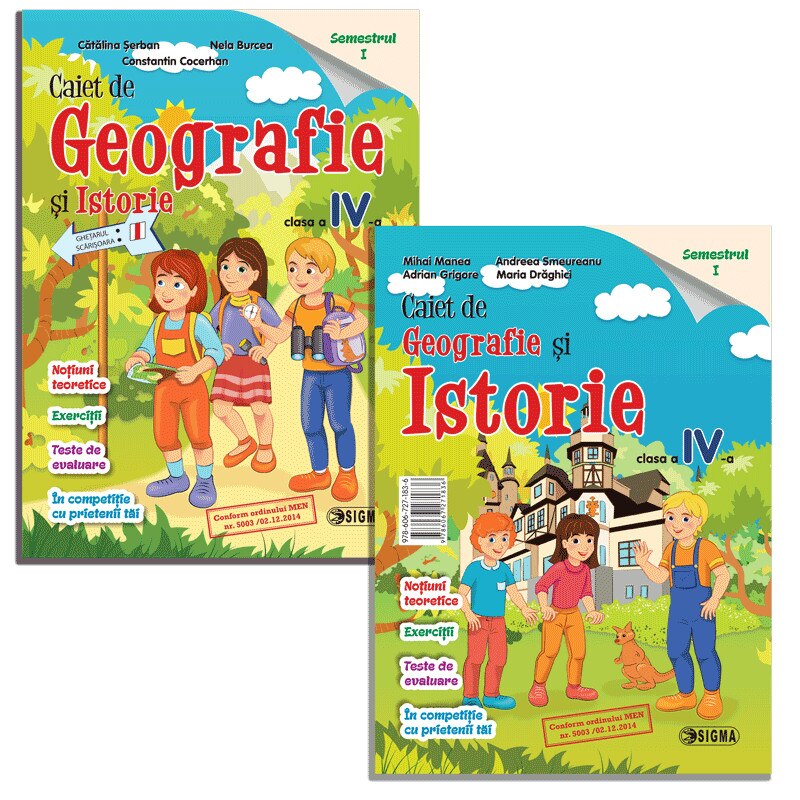 Caiet de pregatire la geografie si istorie clasa a IV-a, semestrul 1
