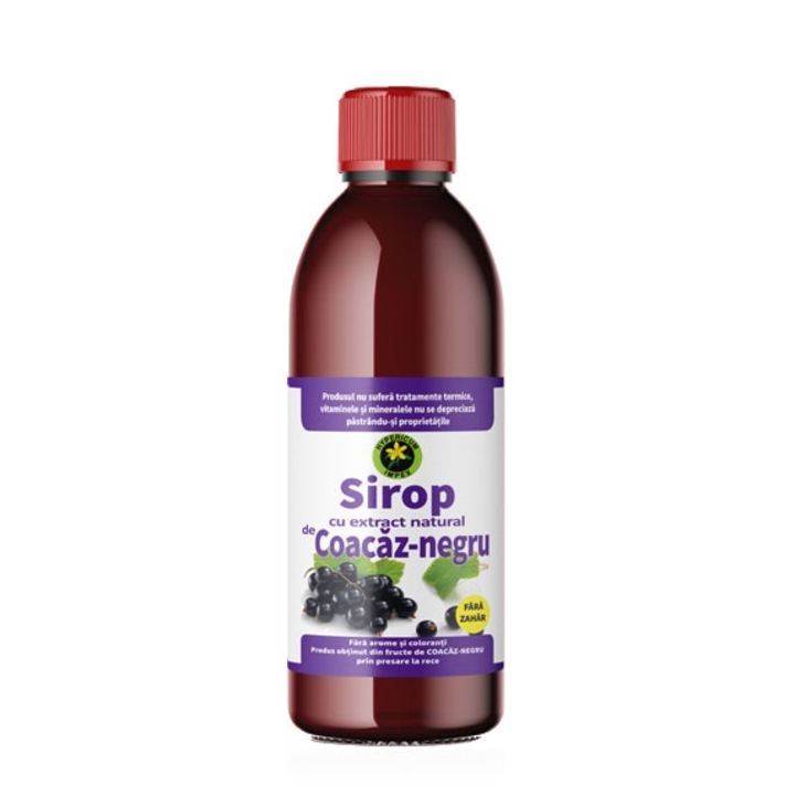 Sirop Coacaze Negre Fara Zahar 500ml Hypericum