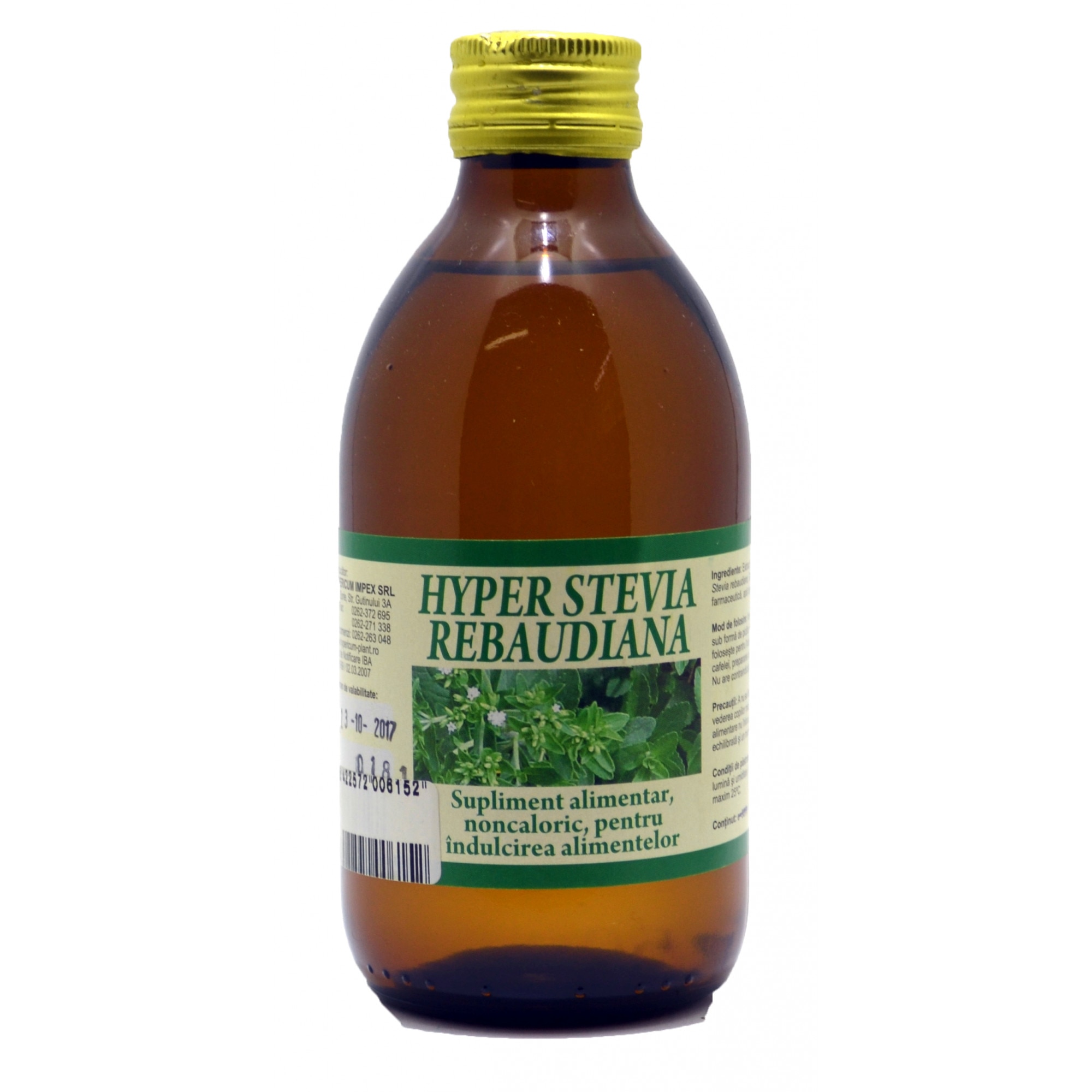 Indulcitor natural Hyper Stevia rebaudiana 250ml Hypericum Impex