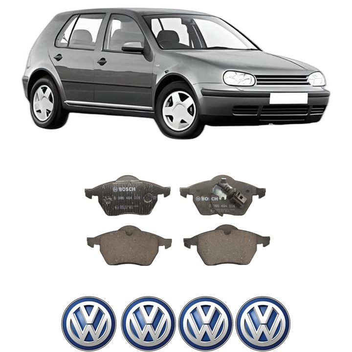 Set placute frana Fata Volkswagen GOLF IV (1J1) 2.3 V5 din 2000-2005, KW 125 CP 170 CMC 2324, Auto, Bosch, 4 Stickere auto cu Volkswagen