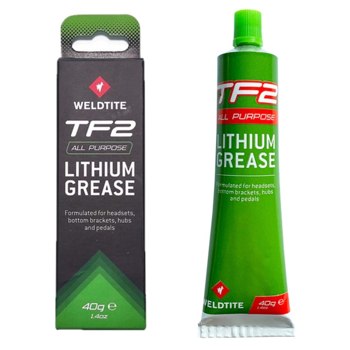 Vaselina alba cu litiu WELDTITE TF2 40g pentru cuveta, suporturi de pedalier si rulmenti, anticoroziva