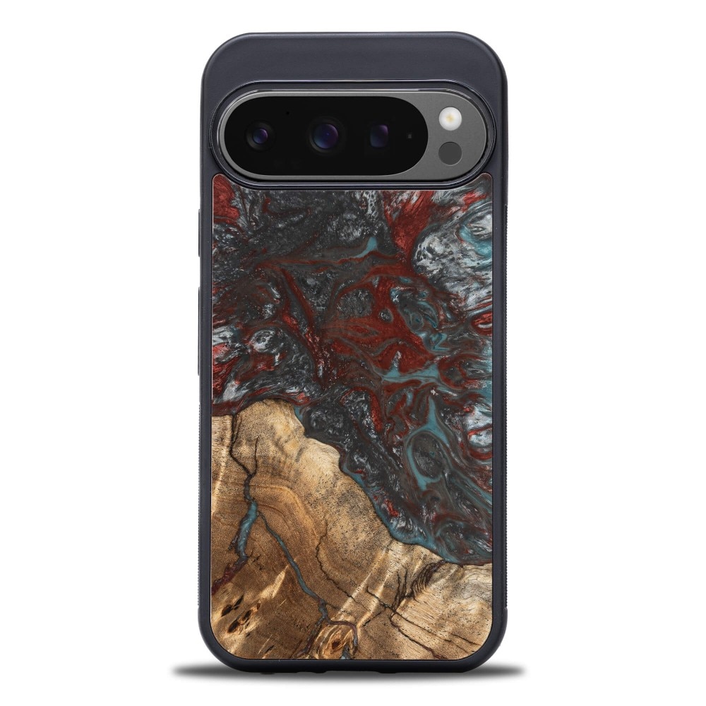 Husa Bewood Unique pentru Google Pixel 9/9 Pro, lemn si rasina, 100% protectie, design unic, multicolor