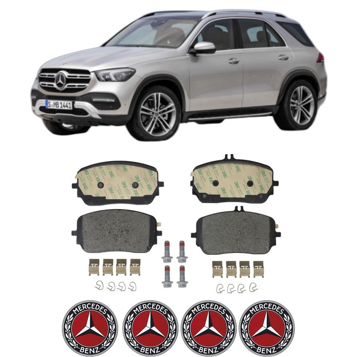 Set placute frana Fata MERCEDES-BENZ GLE (V167) GLE 350 de 4-matic (167.117) din 2020-2023, KW 235 CP 320 CMC 1950, Auto, Bosch, 4 Stickere auto cu MERCEDES-BENZ