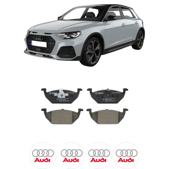 Set placute frana Fata AUDI A1 Allstreet (GBH) 35 TFSI din 2022, KW 110 CP 150 CMC 1498, Auto, Bosch, 4 Stickere auto cu AUDI