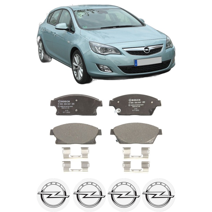 Set placute frana Fata OPEL ASTRA J (P10) 1.3 CDTI (68) din 2009-2015, KW 70 CP 95 CMC 1248, Auto, Bosch, 4 Stickere auto cu OPEL