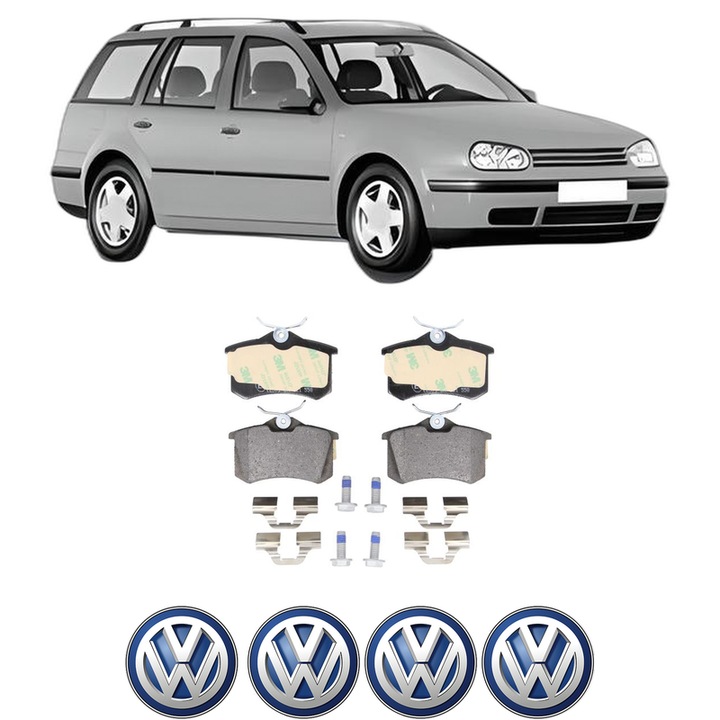 Set placute frana Spate Volkswagen GOLF IV Variant (1J5) 1.9 TDI 4motion din 2002-2005, KW 110 CP 150 CMC 1896, Auto, Bosch, 4 Stickere auto cu Volkswagen