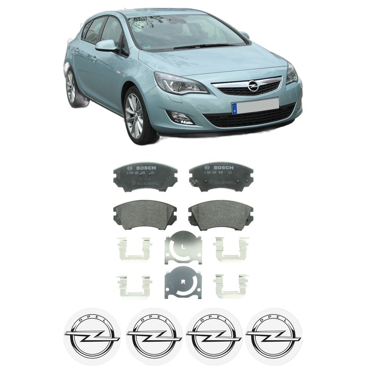 Set placute frana Fata OPEL ASTRA J (P10) 1.7 CDTI (68) din 2011-2015, KW 96 CP 131 CMC 1686, Auto, Bosch, 4 Stickere auto cu OPEL
