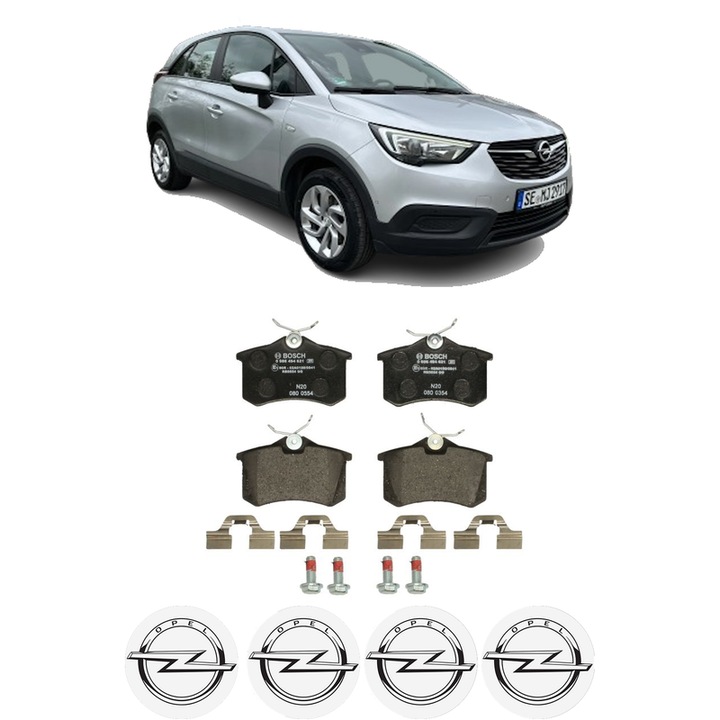 Set placute frana Spate OPEL CROSSLAND X / CROSSLAND (P17, P2QO) 1.2 din 2019, KW 61 CP 83 CMC 1199, Auto, Bosch, 4 Stickere auto cu OPEL