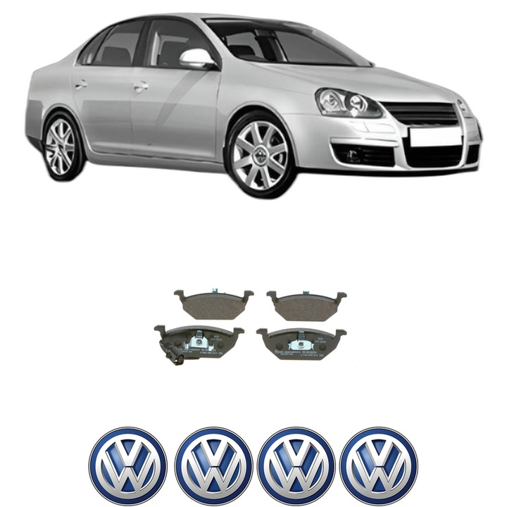 Set placute frana Fata Volkswagen JETTA III (1K2) 2.0 TDI din 2006-2010, KW 125 CP 170 CMC 1968, Auto, Bosch, 4 Stickere auto cu Volkswagen