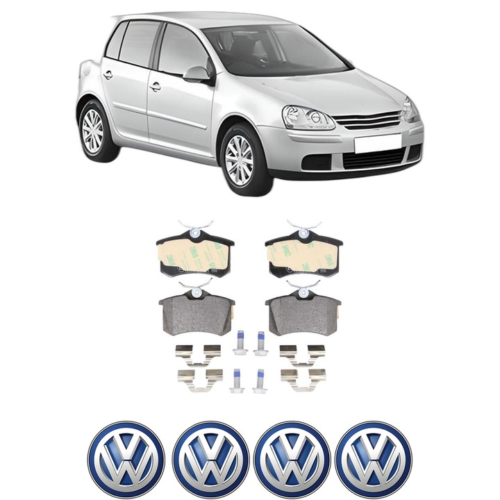Set placute frana Spate Volkswagen GOLF V (1K1) 1.9 TDI din 2003-2008, KW 77 CP 105 CMC 1896, Auto, Bosch, 4 Stickere auto cu Volkswagen