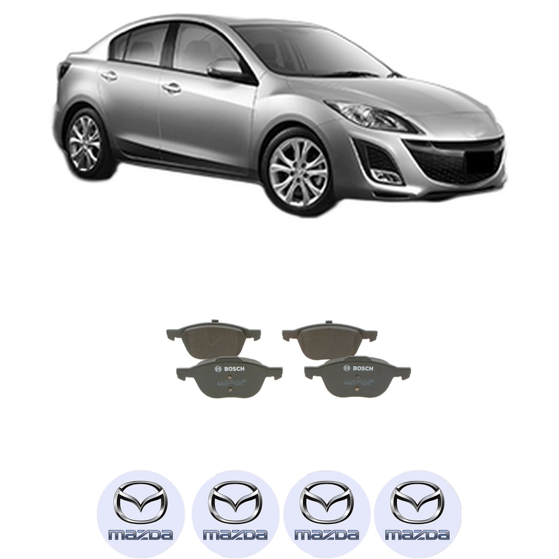 Set placute frana Fata MAZDA 3 Saloon (BL) 1.6 MZR (BL12) din 2008