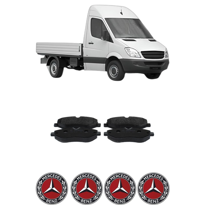 Set placute frana Fata MERCEDES-BENZ SPRINTER 3, 5-t Platform/Chassis (B906) 311 CDI (906.131, 906.133, 906.135, 906.231, 906.233,... din 2016-2018, KW 84 CP 114 CMC 2143, Auto, Bosch, 4 Stickere auto cu MERCEDES-BENZ