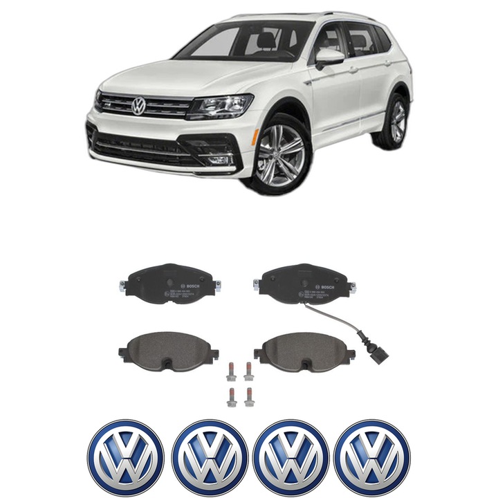 Set placute frana Fata Volkswagen TIGUAN (AD1, AX1) 1.4 TSI 4motion din 2016-2018, KW 110 CP 150 CMC 1395, Auto, Bosch, 4 Stickere auto cu Volkswagen