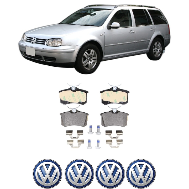 Set placute frana Spate Volkswagen GOLF VAN IV Variant (1J5) 1.9 TDI din 2001-2006, KW 96 CP 131 CMC 1896, Auto, Bosch, 4 Stickere auto cu Volkswagen