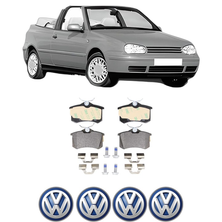 Set placute frana Spate Volkswagen GOLF IV Cabriolet (1E7) 1.8 din 1998-2002, KW 66 CP 90 CMC 1781, Auto, Bosch, 4 Stickere auto cu Volkswagen