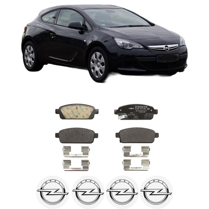Set placute frana Spate OPEL ASTRA J GTC 1.7 CDTI (08) din 2012-2014, KW 96 CP 131 CMC 1686, Auto, Bosch, 4 Stickere auto cu OPEL