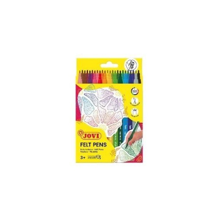 Set carioci subtiri 24 culori Jovi