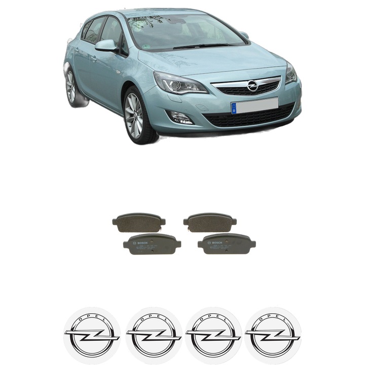 Set placute frana Spate OPEL ASTRA J (P10) 1.7 CDTI (68) din 2011-2015, KW 96 CP 131 CMC 1686, Auto, Bosch, 4 Stickere auto cu OPEL