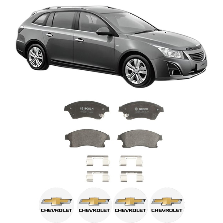 Set placute frana Fata CHEVROLET CRUZE Station Wagon (J308) 1.4 din 2013-2015, KW 74 CP 101 CMC 1398, Auto, Bosch, 4 Stickere auto cu CHEVROLET
