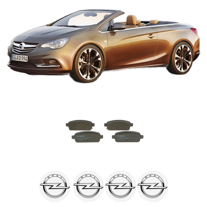 Fékbetét készlet hátsó OPEL CASCADA (W13) 1.6 (67) 2013-2018, KW 147 LE 200 CM3 1598, Autó, Bosch, 4 Autómatrica OPEL-lel