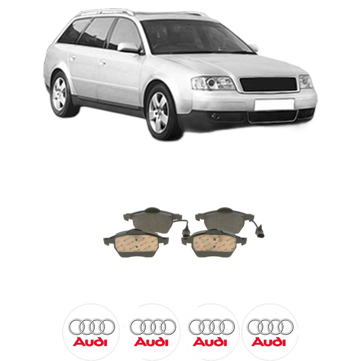 Set placute frana Fata AUDI A6 C5 Avant (4B5, 4B6) 2.8 quattro din 1997-2005, KW 142 CP 193 CMC 2771, Auto, Bosch, 4 Stickere auto cu AUDI