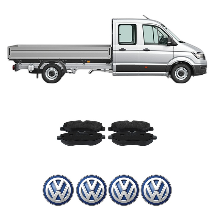 Set placute frana Fata Volkswagen CRAFTER 30-50 Platform/Chassis (2F_) 2.5 TDI din 2006-2013, KW 100 CP 136 CMC 2461, Auto, Bosch, 4 Stickere auto cu Volkswagen