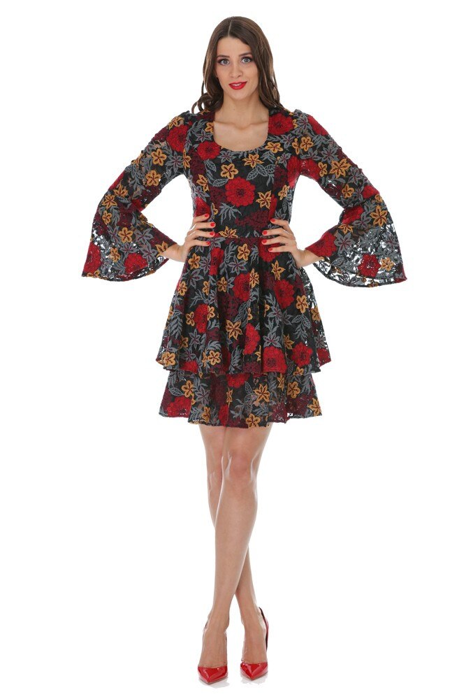 Rochie dantela multicolora Liza Panait M-76E