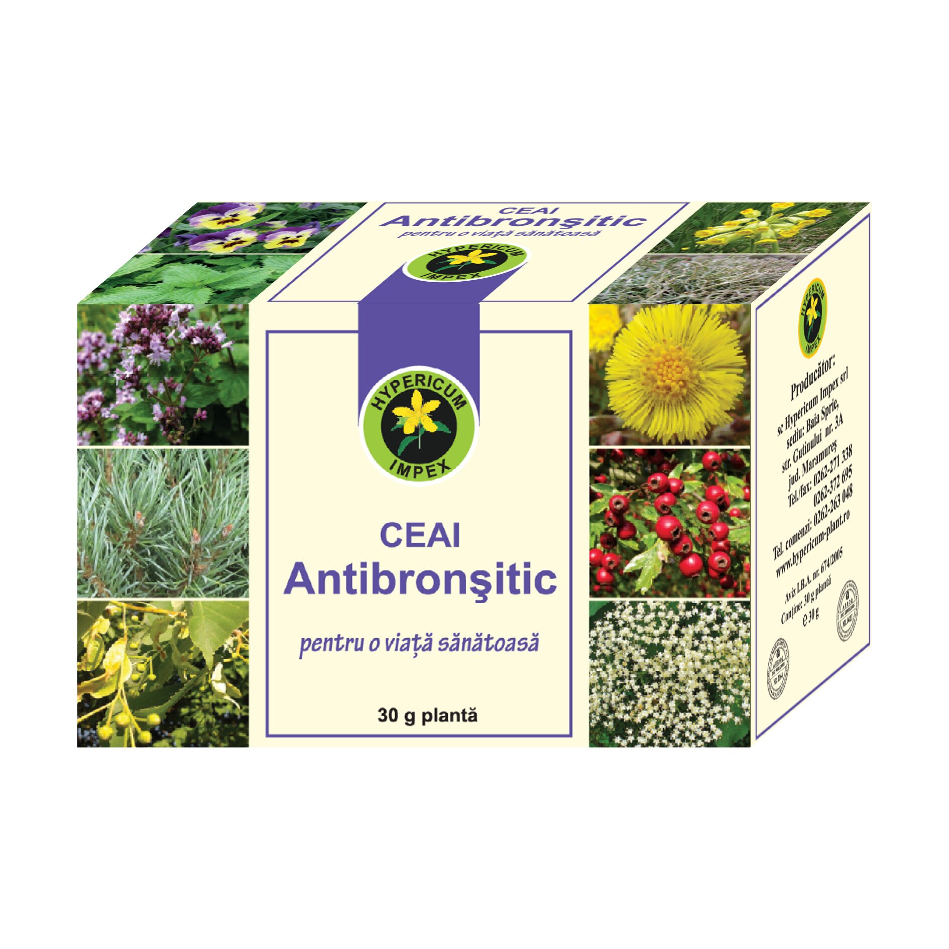 Ceai Antibronsitic 30 g Hypericum Impex