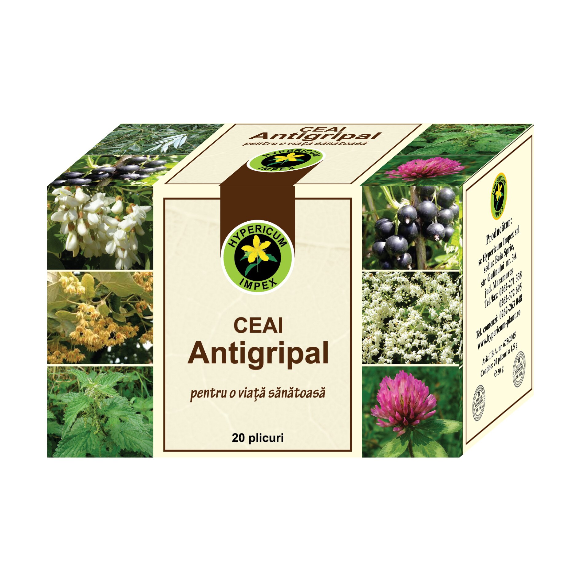 Ceai Antigripal 20 plicuri Hypericum Impex