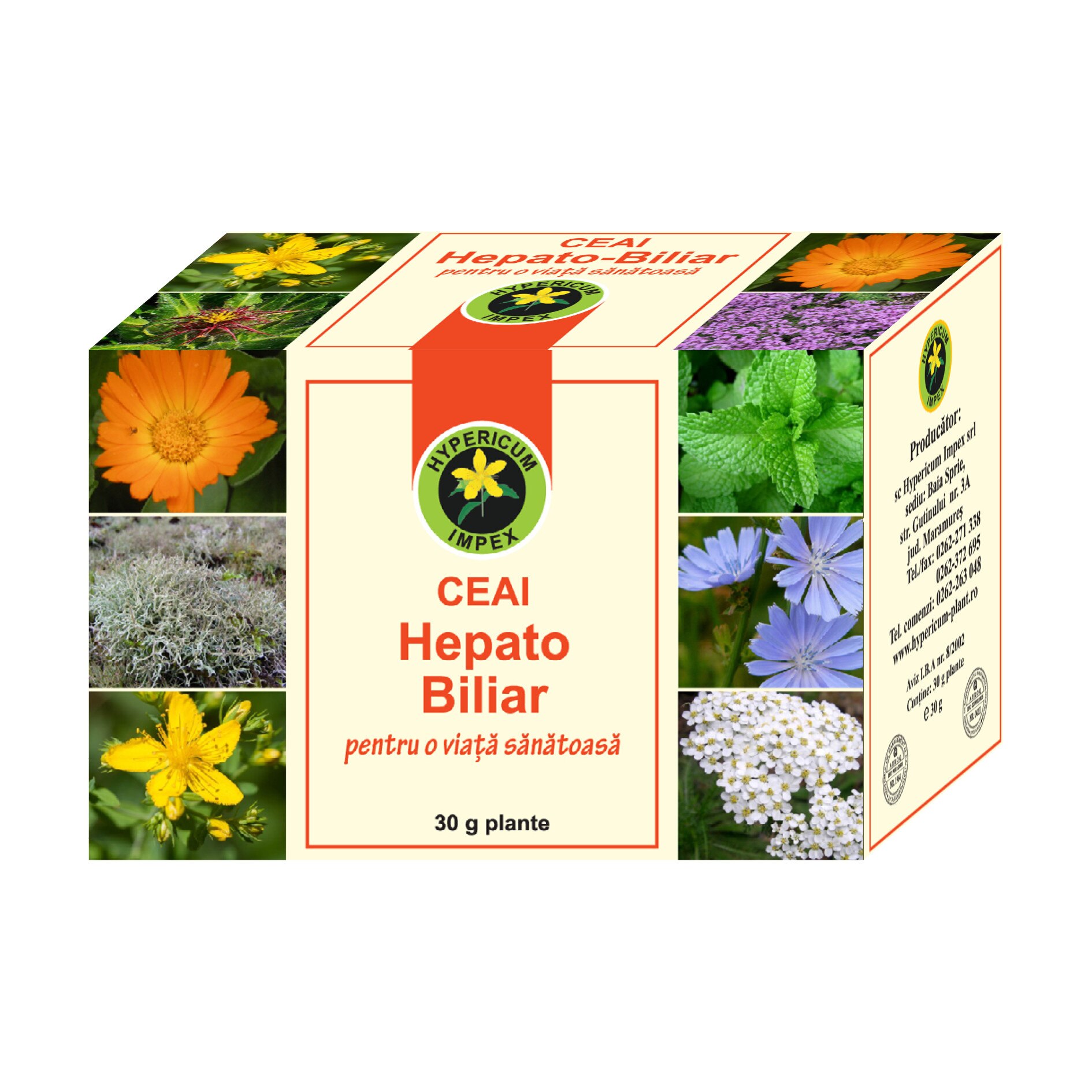 Ceai Hepato biliar 30 g Hypericum Impex