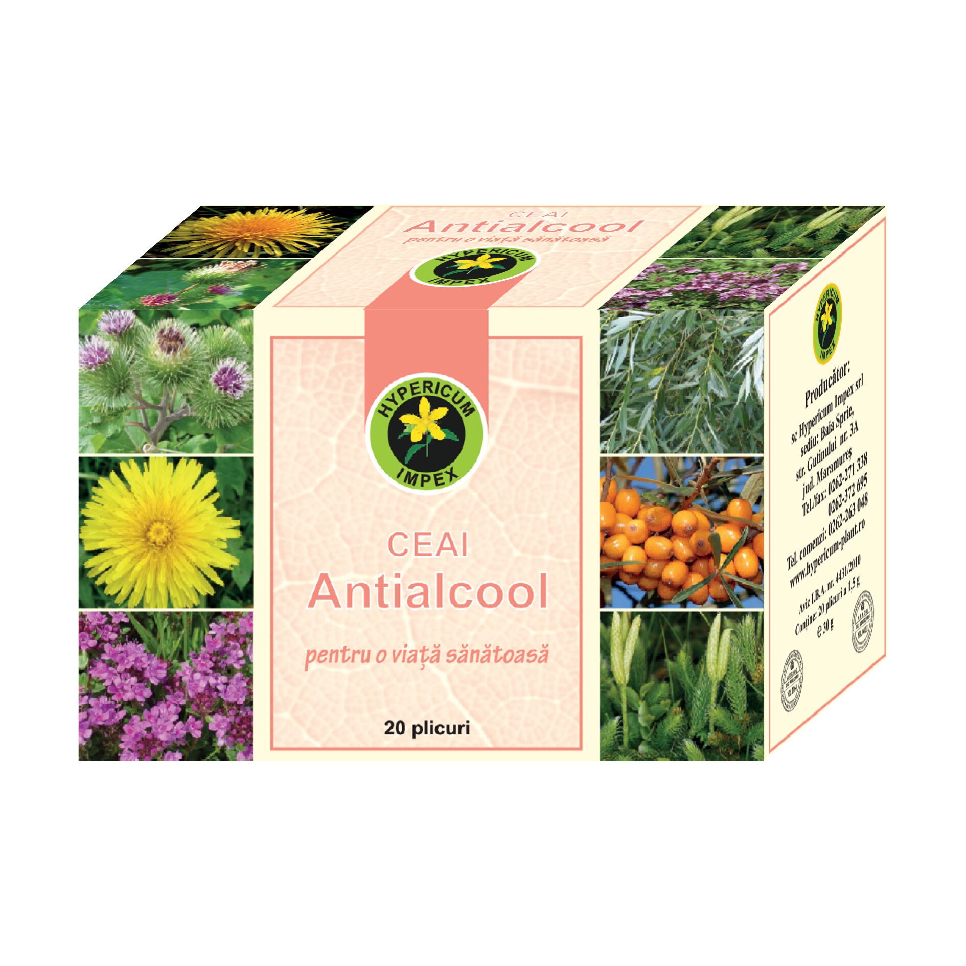 Ceai Antialcool 20 plicuri Hypericum Impex