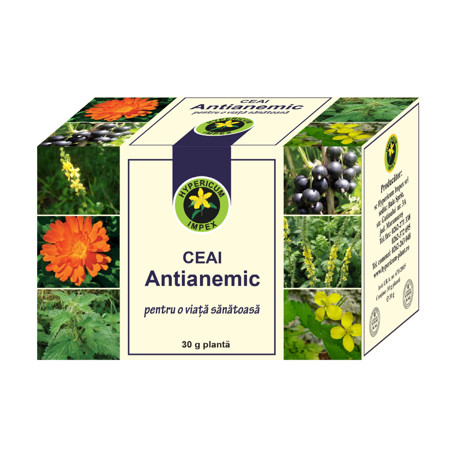Ceai Antianemic 30 g Hypericum Impex