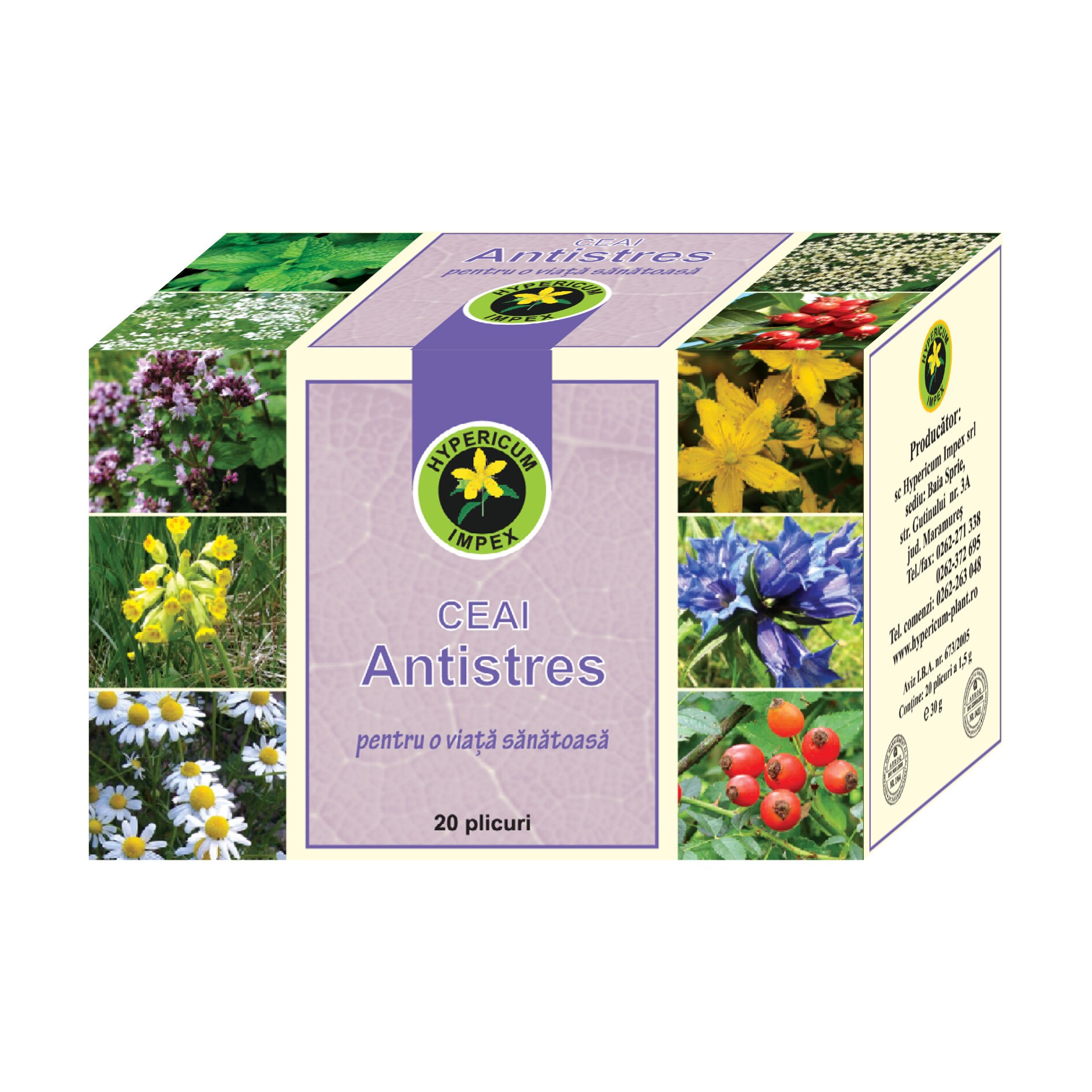 Ceai Antistres 20 plicuri Hypericum Impex
