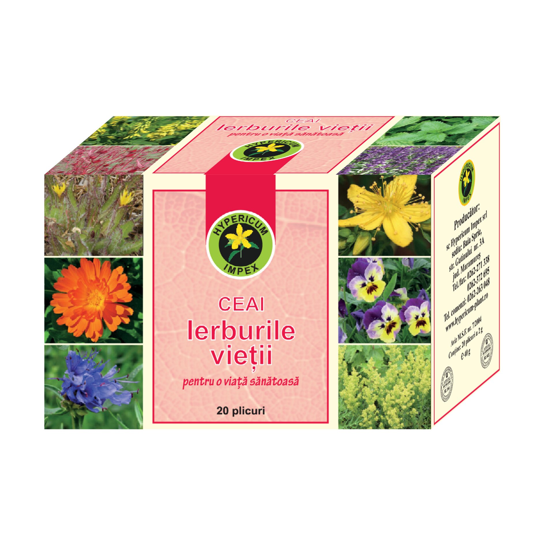 Ceai Ierburile vietii 20 plicuri Hypericum Impex