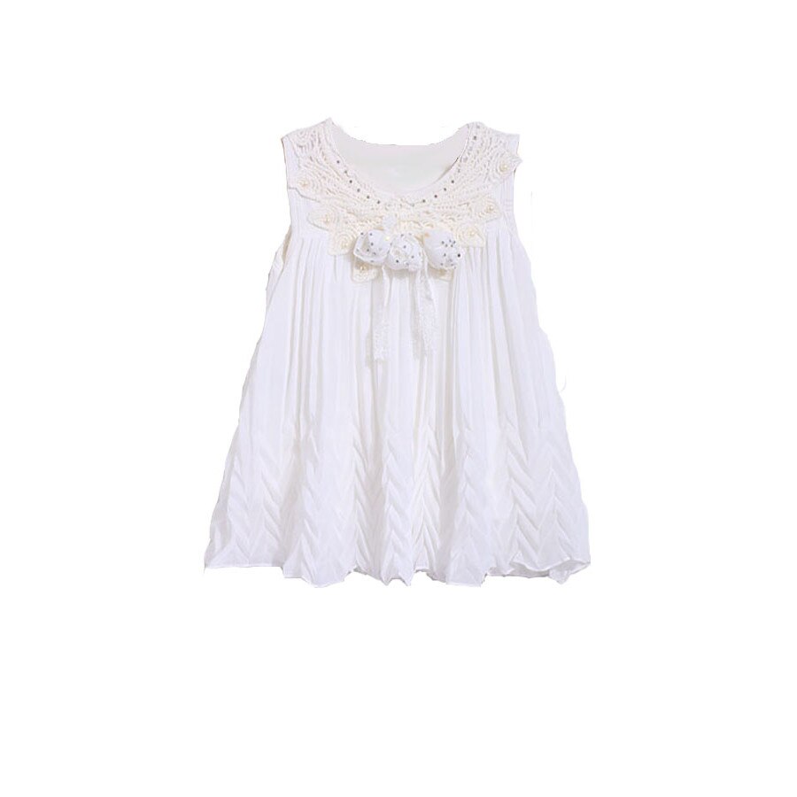 Rochita eleganta cu broderie, Babyrow, alb, 2 ani, 90 cm