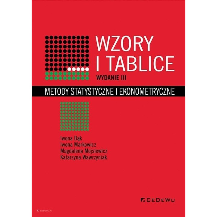 Wzory si tablice - METODY STATYSTYCZNE I EKONOMETRYCZNE, CeDeWu, v.3