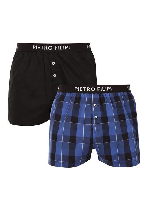 Set 2 boxeri barbati Pietro Filipi, multicolori, bumbac