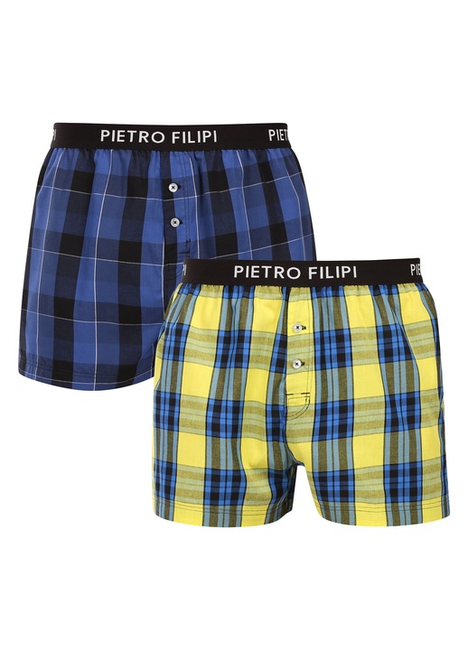 Set 2 boxeri barbati Pietro Filipi, multicolor, din bumbac