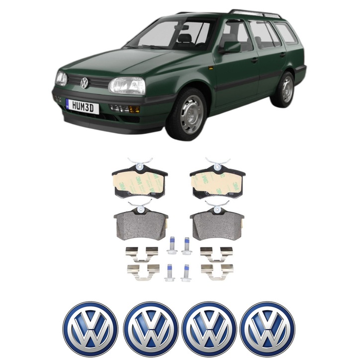 Set placute frana Spate Volkswagen POLO Van Estate Van (6V5) 1.4 din 2000-2001, KW 55 CP 75 CMC 1390, Auto, Bosch, 4 Stickere auto cu Volkswagen