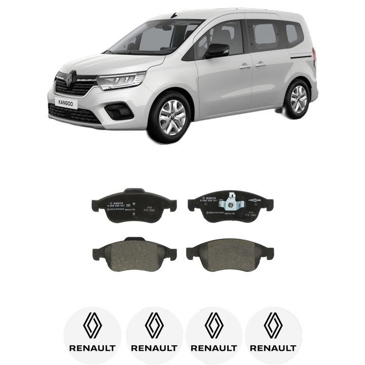 Set placute frana Fata RENAULT KANGOO III Box Body/MPV 1.5 Blue dCi 115 (FJAC) din 2021, KW 85 CP 116 CMC 1461, Auto, Bosch, 4 Stickere auto cu RENAULT