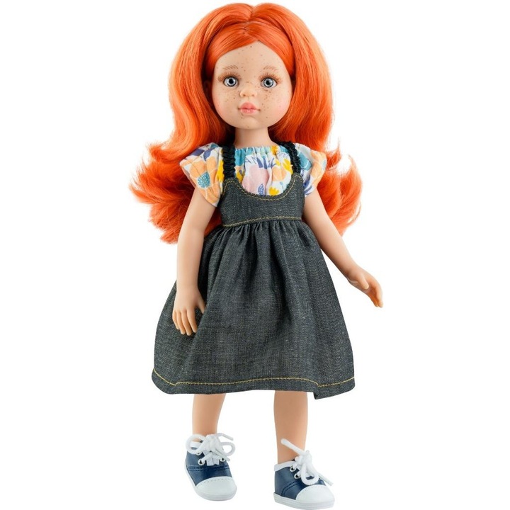 Papusa Paola Reina Maribel, 32cm, vinil, set cu haine si perie