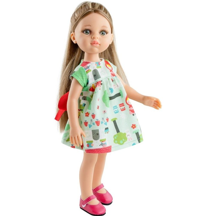Păpușă Paola Reina Elvi, 32cm, vinil, cu rochie și pantofi