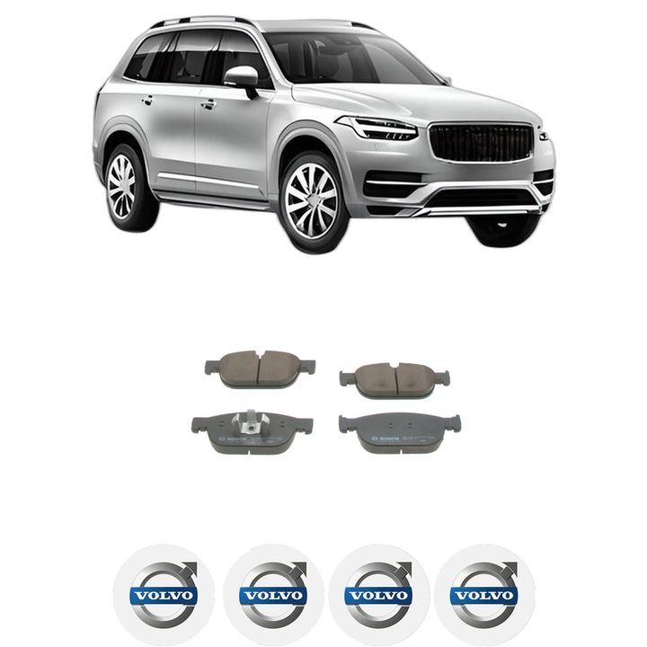 Set placute frana Fata VOLVO XC90 II (256) T6 AWD din 2014-2018, KW 235 CP 320 CMC 1969, Auto, Bosch, 4 Stickere auto cu VOLVO
