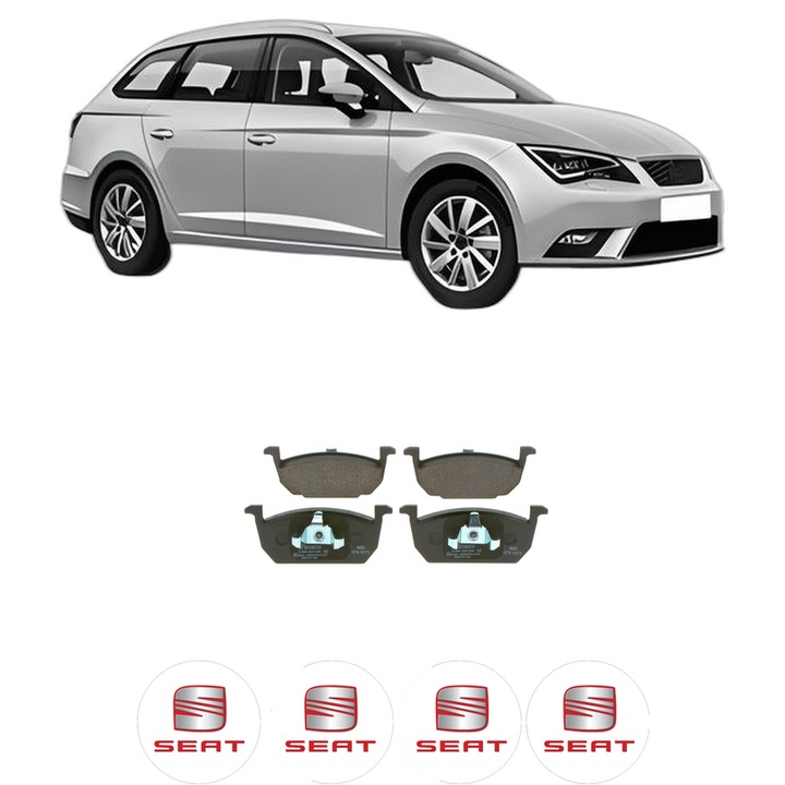 Set placute frana Fata SEAT LEON ST (5F8) 1.6 TDI 4Drive din 2018-2020, KW 85 CP 115 CMC 1598, Auto, Bosch, 4 Stickere auto cu SEAT