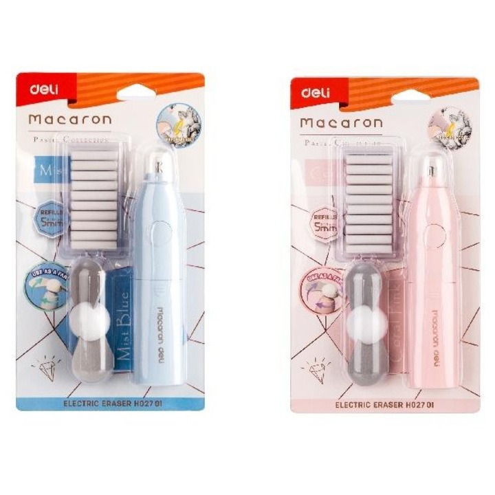 Guma electrica cu ventilator Deli, 2 in 1, , 128x27x22mm