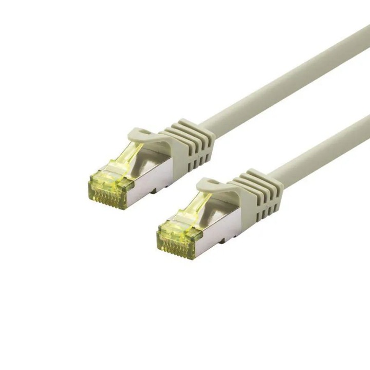 Пач кабел SFTP 0,25М CAT6A 500MHz, LOGON, бял, AWG26