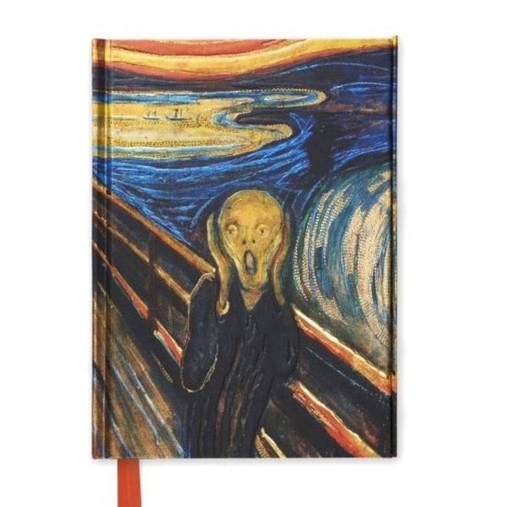 Caiet A5 Flame Tree, Krzyk Edvard Munch, 176 pagini, 210x148x17mm, culoare ivoire