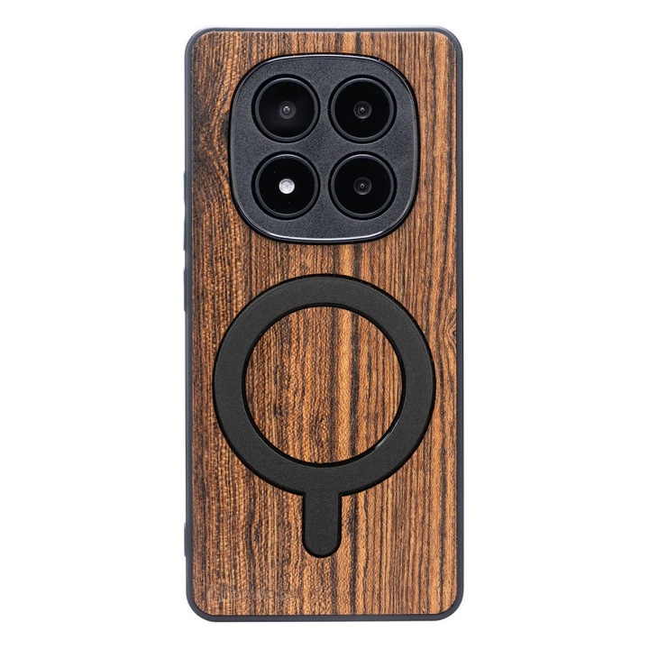 Etui din lemn Bewood pentru Xiaomi Redmi Note 14 Pro Plus 5G, Bocote, 100% protectie, compatibil cu MagSafe