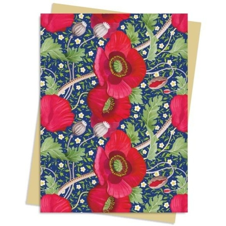 Felicitare B6 set cu coperta, Flori rosii, Flame Tree